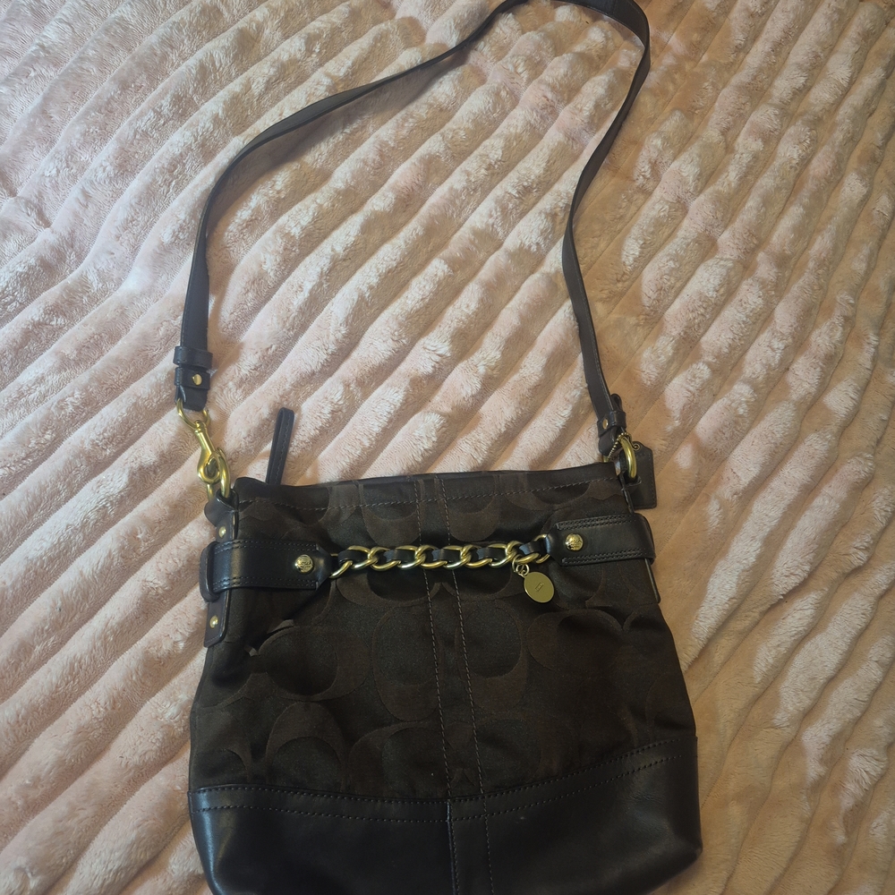 Coach Signature Chain Crossbody Shoulder Bag